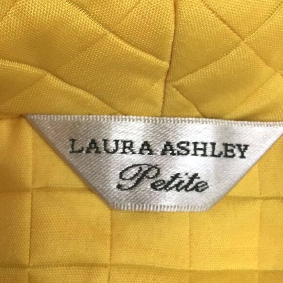 Laura Ashley Sunshine Yellow Lightweight Quilted Floral Lined Blazer Jacket - Picture 13 of 13